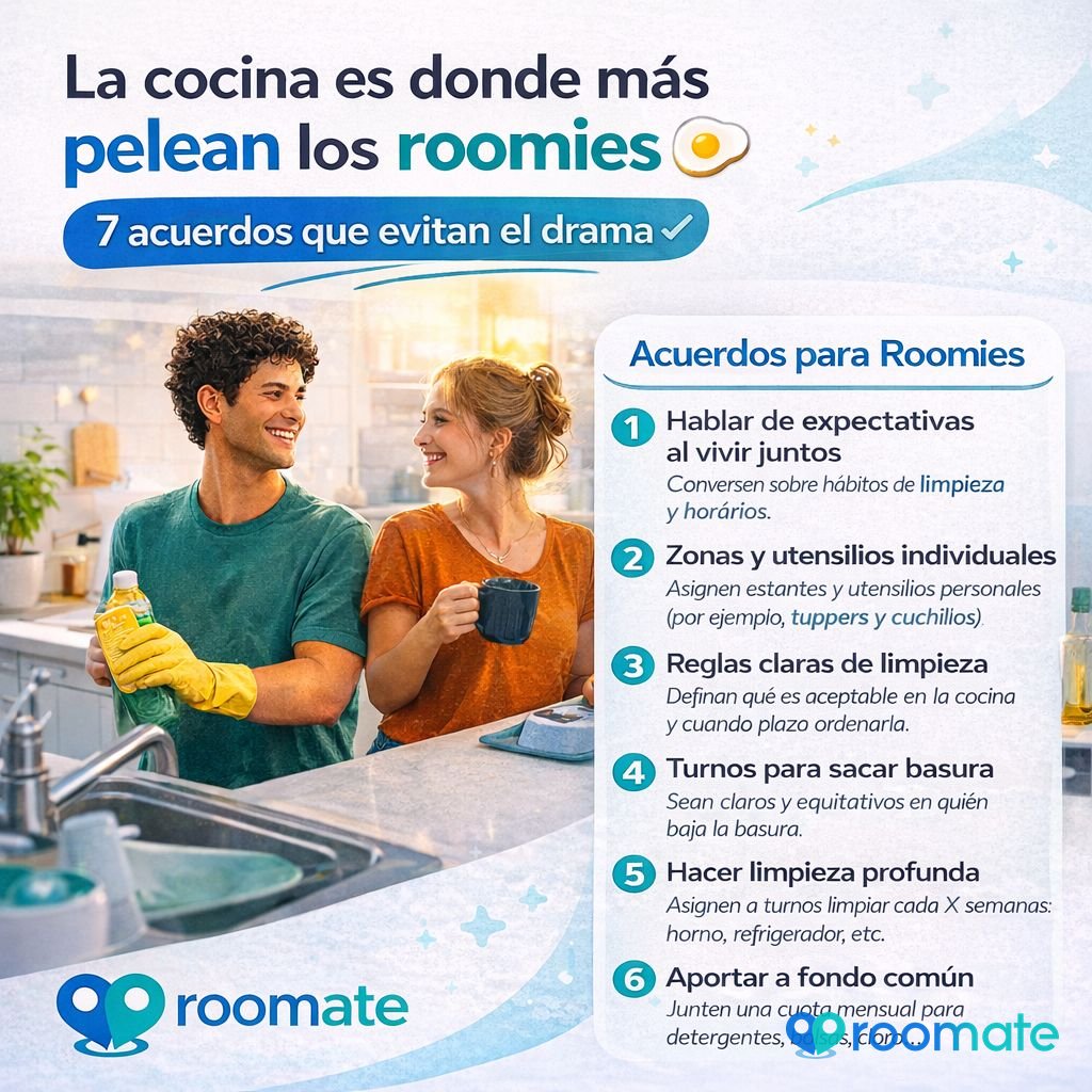 Organizar la cocina entre roomies sí es posible.